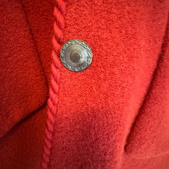 Geiger of Austria Red Vintage 100% Wool Hooded Coat, EUR size 40 (@12US) - Picture 3 of 6